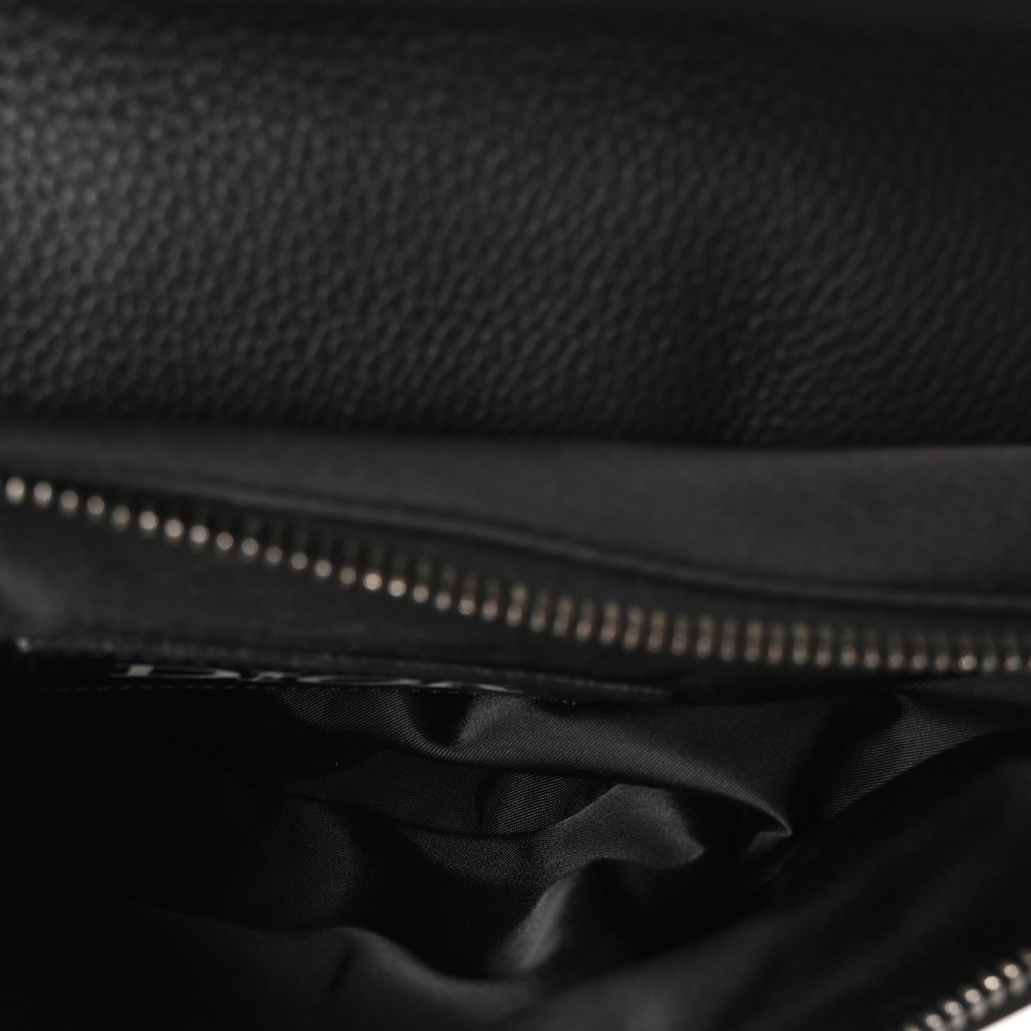 X Sacai Grained Calfskin Technical Fabric Mens Saddle Bag Black