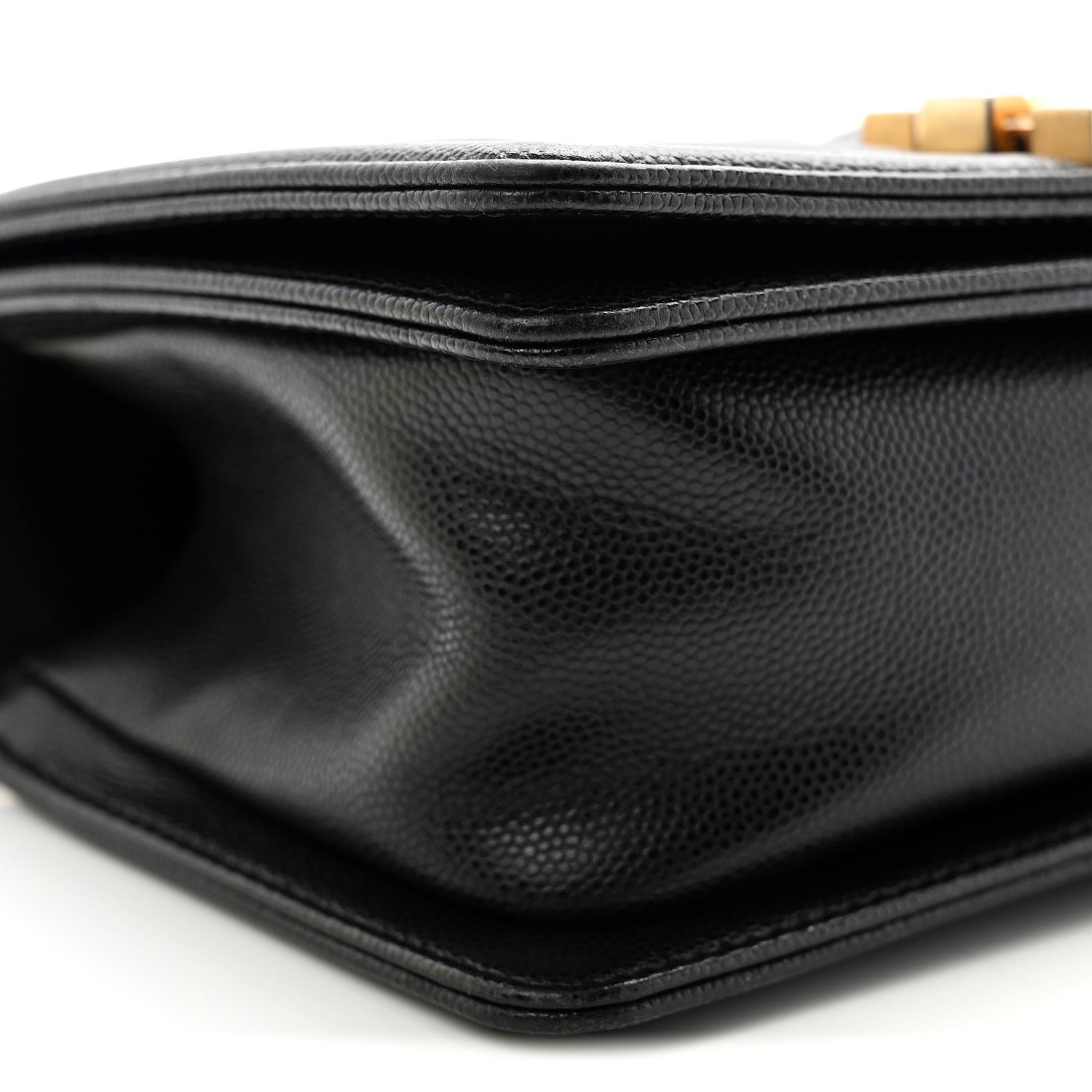 Caviar Quilted Small Boy Flap Black