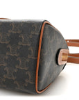 Triomphe Canvas Calfskin Small Boston Bag Tan
