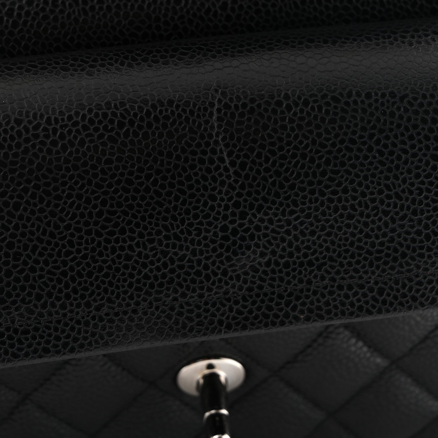 Caviar Quilted Small Double Flap Black