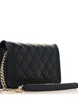 Caviar Quilted Boy Wallet On Chain WOC Black