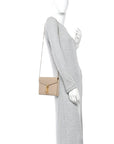 Grain De Poudre Monogram Cassandra Chain Wallet Dark Beige