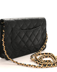 Caviar Quilted Camellia Wallet On Chain WOC Black