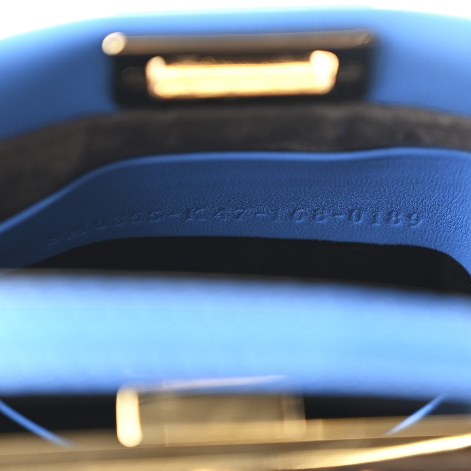 Shiny Nappa Micro Peekaboo Iconic Satchel Blue Royal