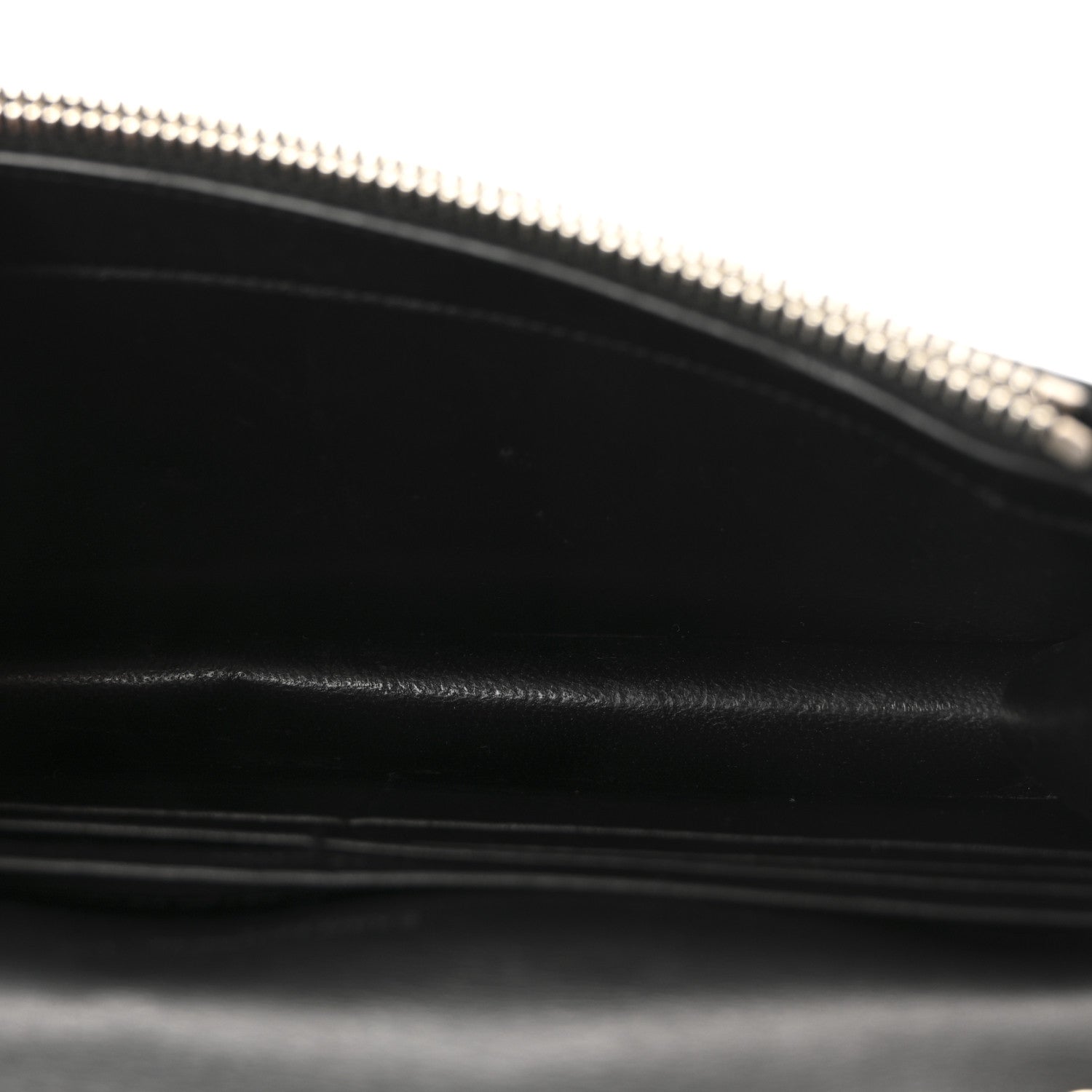 Calfskin Crocodile Embossed Kate Monogram Tassel Chain Wallet Black