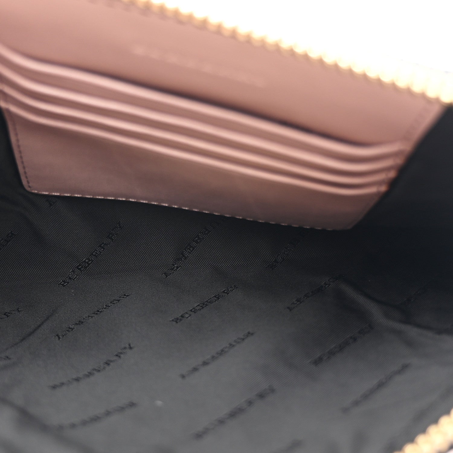 Signature Grain Calfskin Check Embossed Peyton Crossbody Clutch Bag Pale Orchid