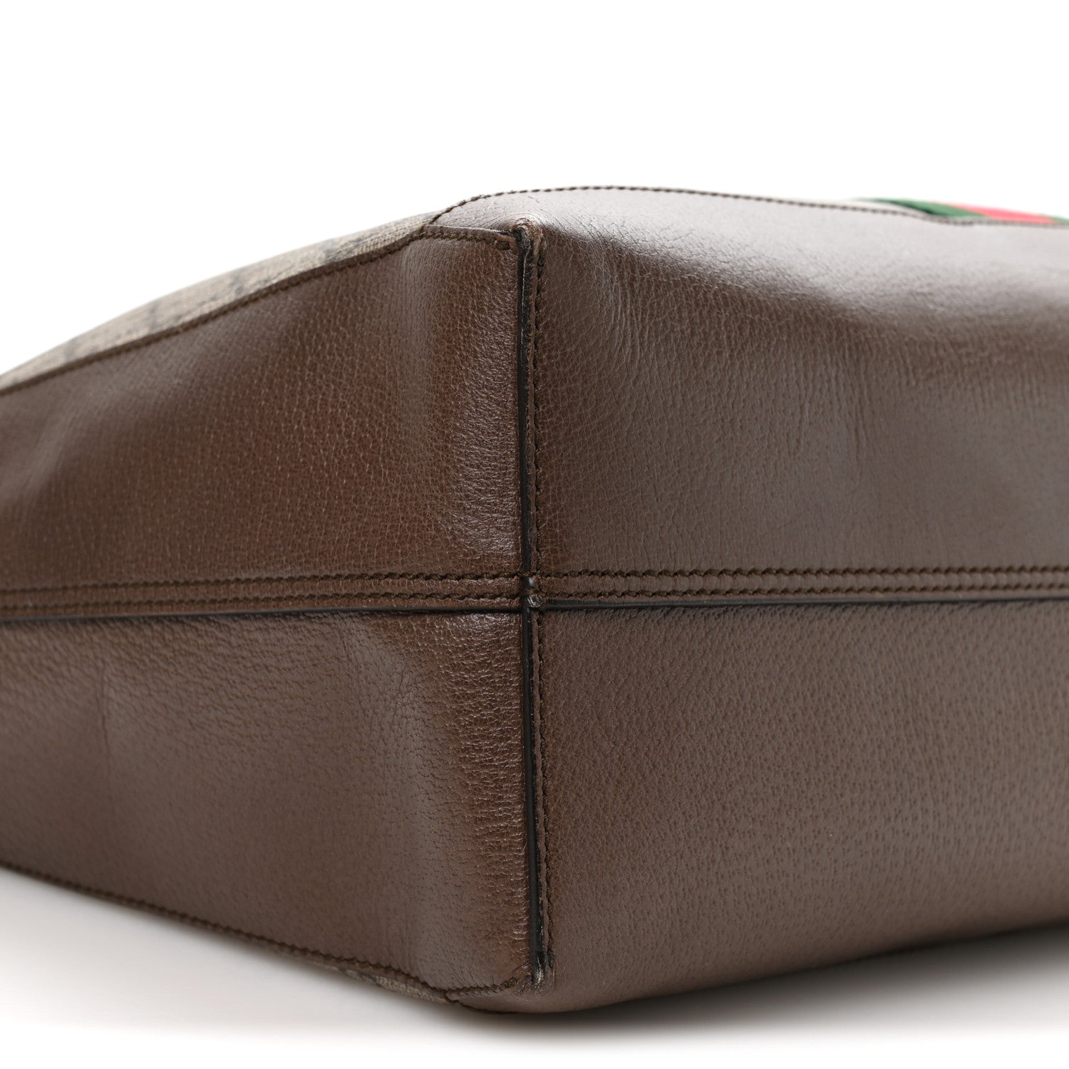 GG Supreme Monogram Web Ophidia Tote Brown