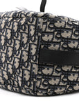Oblique Soft Saddle Bag Beige Blue