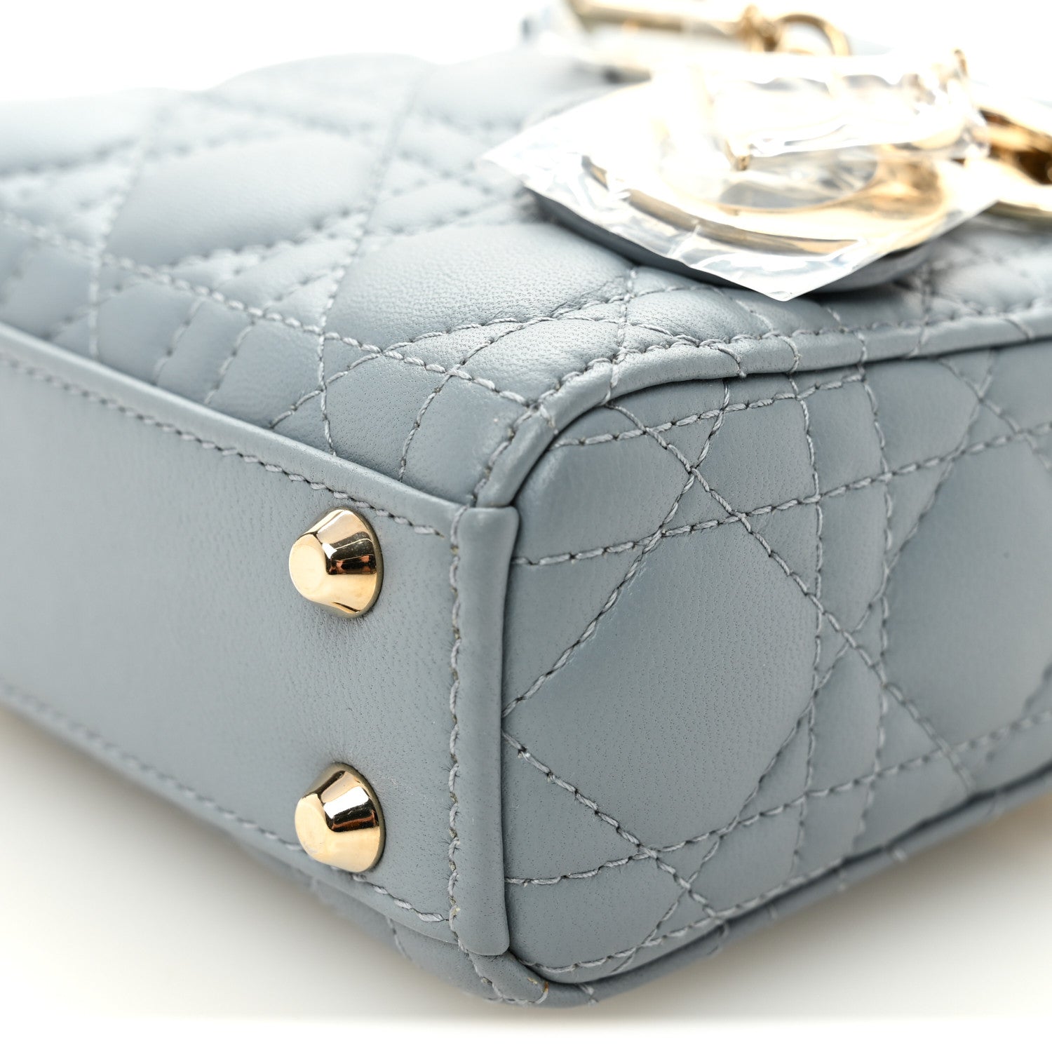Lambskin Cannage Micro Lady D1OR Cloud Blue