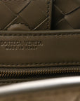 Suede Intrecciato Small Andiamo Shoulder Bag Cypress