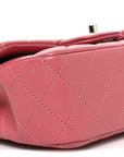 Lambskin Quilted Mini Rectangular Flap Pink