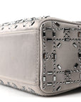 Satin Crystal Cannage Mini Lady D1OR Gray