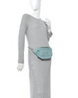 Caviar Quilted Filigree Waist Bag Light Blue