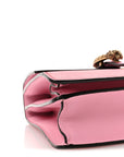 Moon Calfskin Web Medium Dionysus Bamboo Top Handle Bag Sugar Pink Blue Agata Hibiscus Red