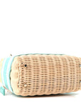 Wicker Oblique Mini Lady D1OR Bag Aquamarina