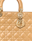 Patent Cannage Large Lady D1OR Dark Beige