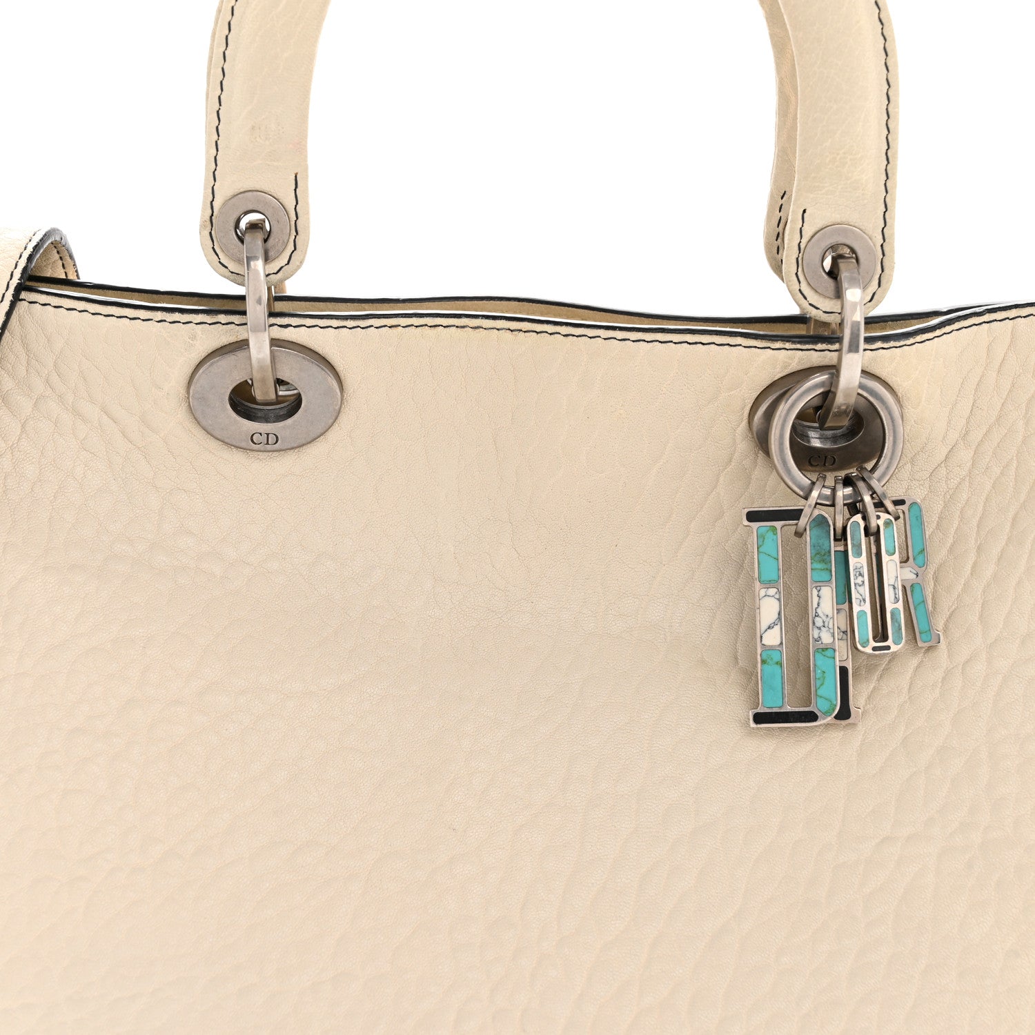 Canyon Grained Lambskin Large Lady D1OR Off White