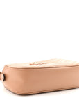 Calfskin Matelasse Monochrome Small GG Marmont Chain Shoulder Bag Camelia