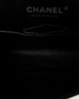 Patent Quilted Medium Double Flap Black