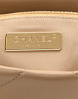 Lambskin Quilted Medium CHNL 19 Flap Dark Beige