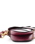 Supple Calfskin Mini Saddle Bag With Strap Purple