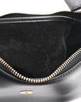 Smooth Calfskin Medium Strap Ava Triomphe Shoulder Bag Black