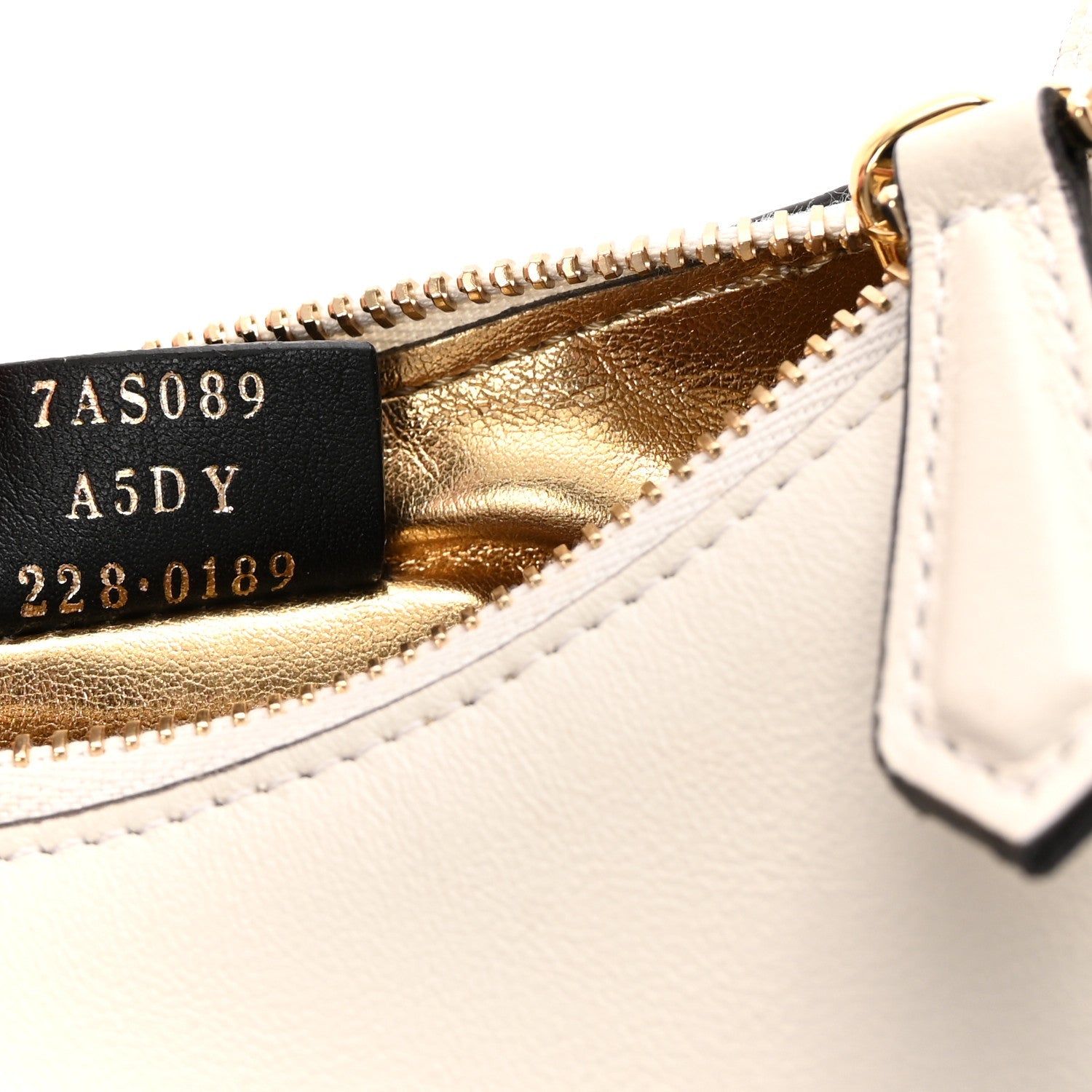 Vitello Grace Matte Nano FNDIgraphy Hobo Charm White Ice