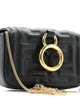 Nappa Matisse FF Embossed Nano Baguette Charm Black