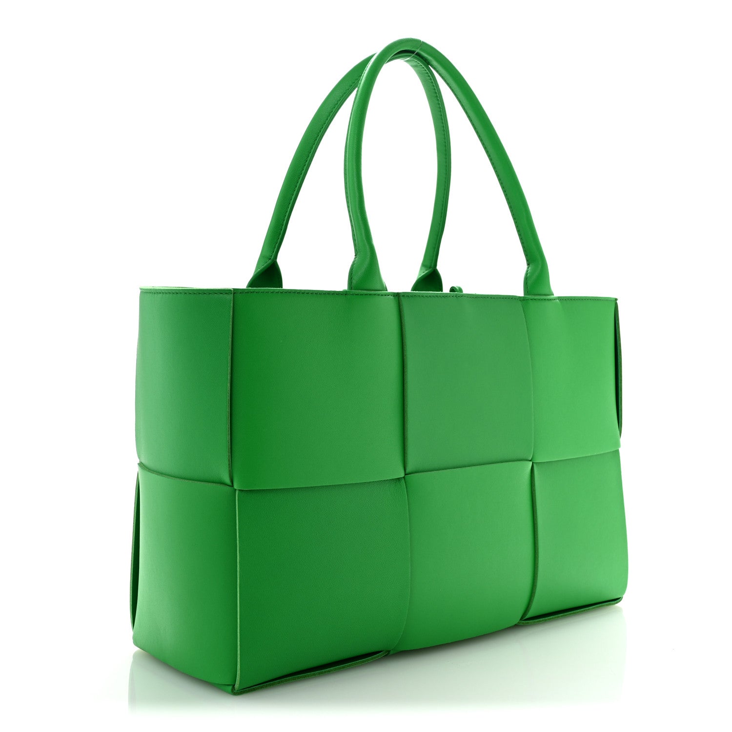 Nappa Maxi Intrecciato Medium Arco Tote Parakeet