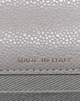 Caviar Quilted Mini Business Affinity Flap Grey