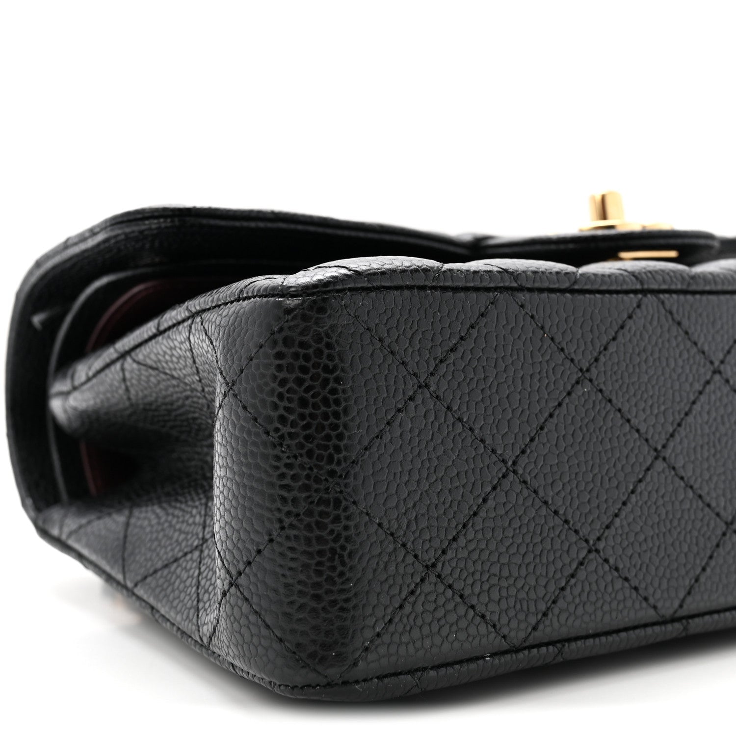 Caviar Quilted Small Double Flap Black