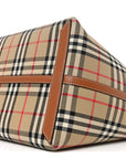 Cotton Vintage Check Large London Tote Bag Briar Brown Black