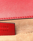 Calfskin Studded Small Padlock Shoulder Bag Hibiscus Red