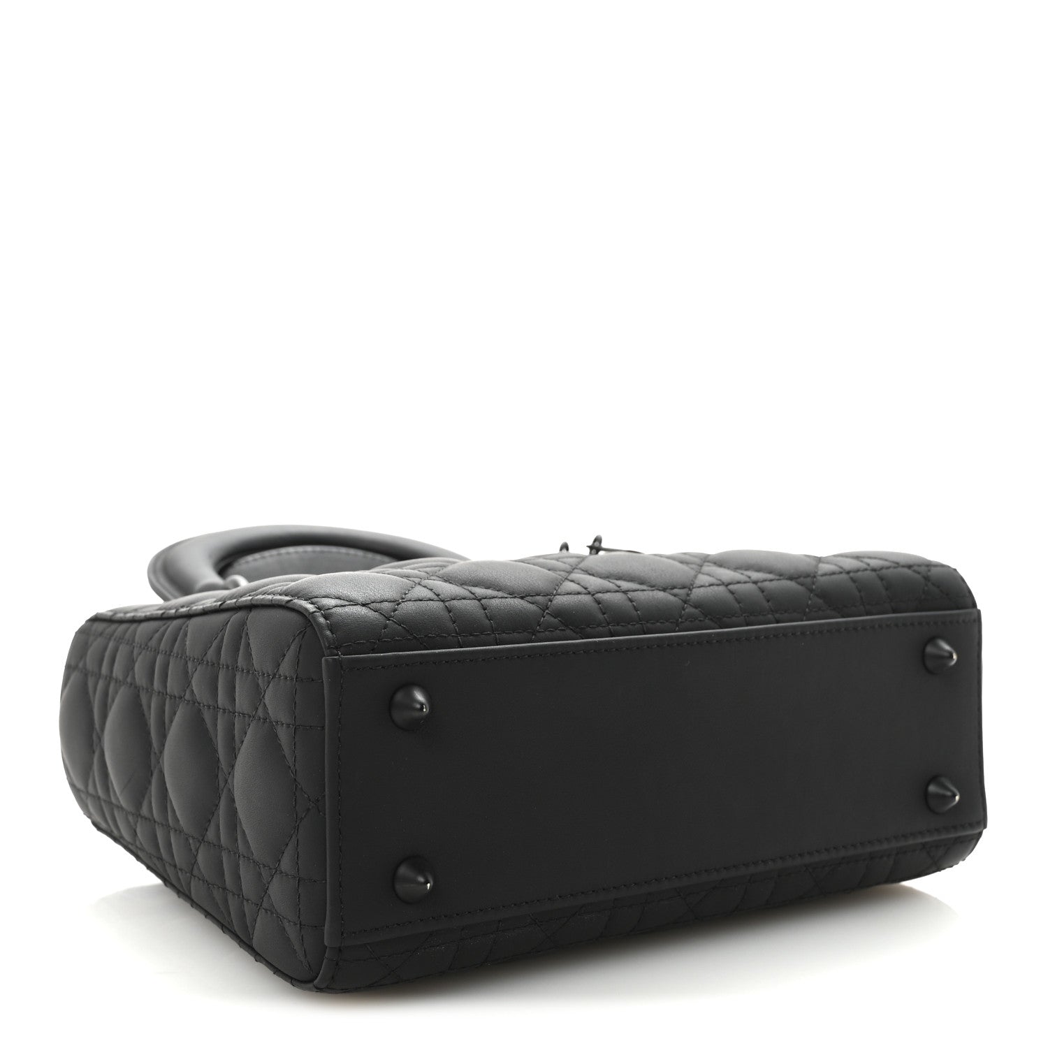 Ultra Matte Calfskin Cannage Small My ABCD1OR Lady D1OR Black