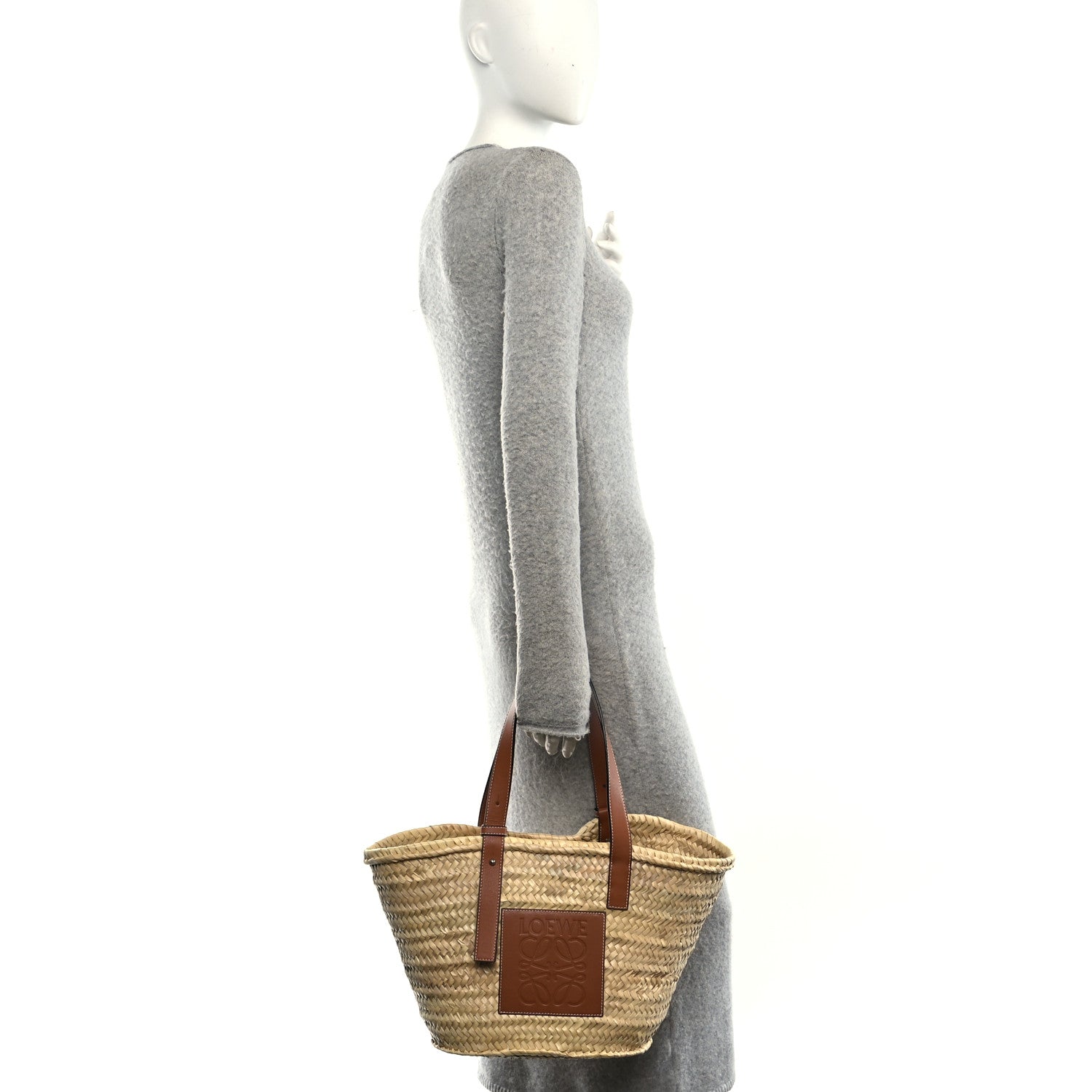 Raffia Basket Tote Bag Natural Tan