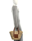 Raffia Basket Tote Bag Natural Tan