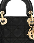 Lambskin Cannage Mini Lady D1OR Black