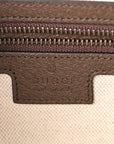 GG Supreme Monogram Textured Dollar Calfskin Web Ophidia Wristlet Shoulder Bag Beige Ebony New Acero