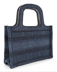 Oblique Denim Mini Book Tote Blue