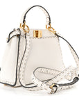 Cuoio Romano Selleria Mini Peekaboo Iconic Satchel White