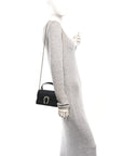 Dollar Calfskin Crystal Mini Dionysus Top Handle Bag Black Crystal