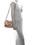 Shiny Lambskin Quilted Medium CHNL 19 Flap Beige