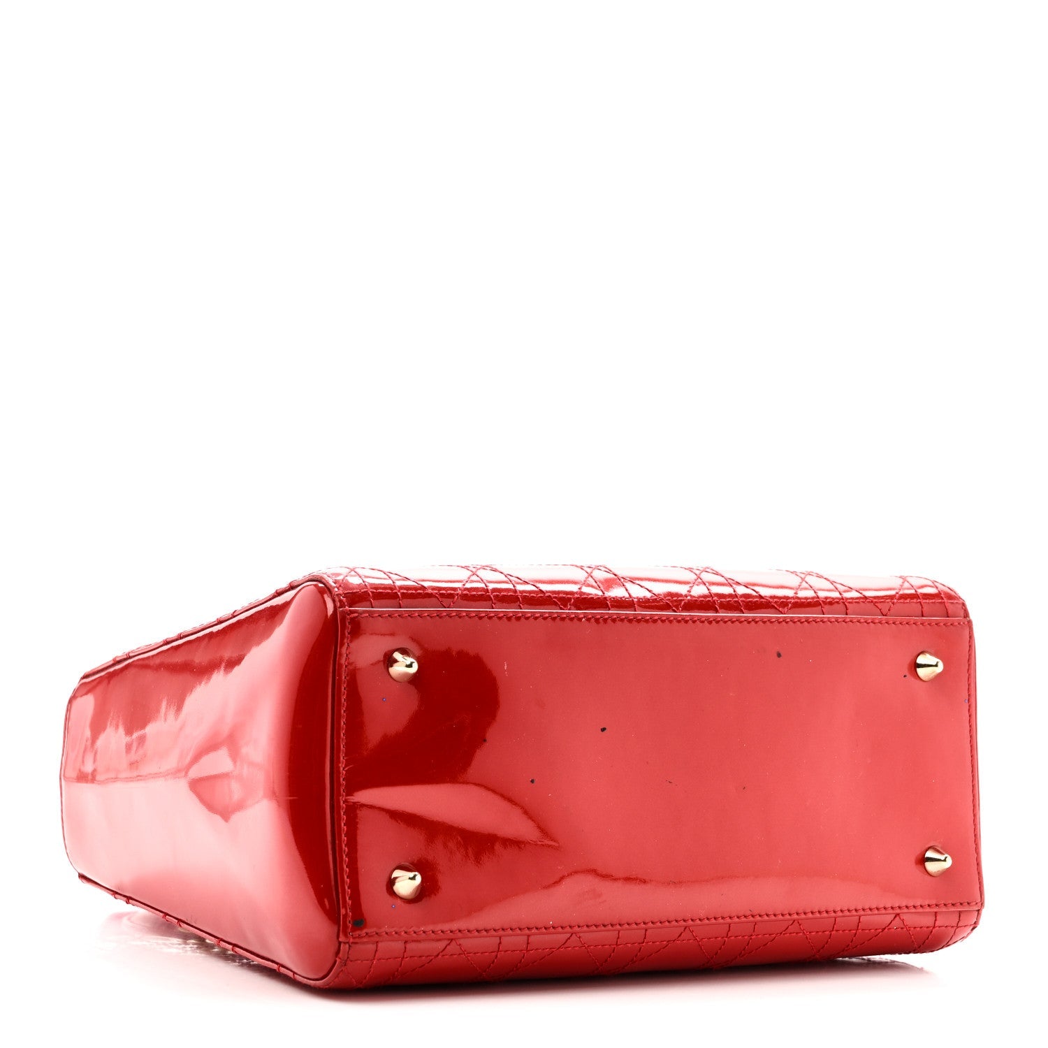 Patent Cannage Stitched Medium Lady D1OR Red