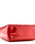 Patent Cannage Stitched Medium Lady D1OR Red