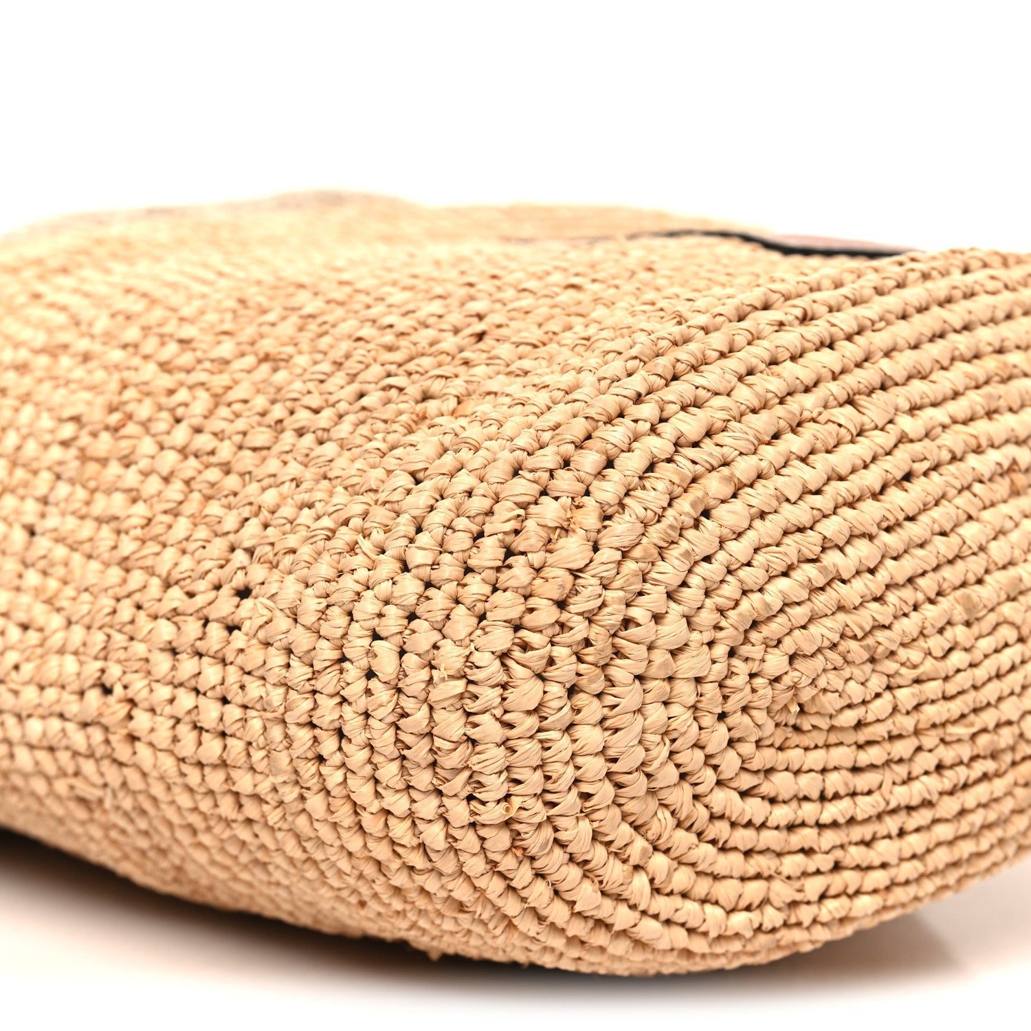Calfskin Raffia Anagram Paulas Ibiza Pochette Bag Natural Tan