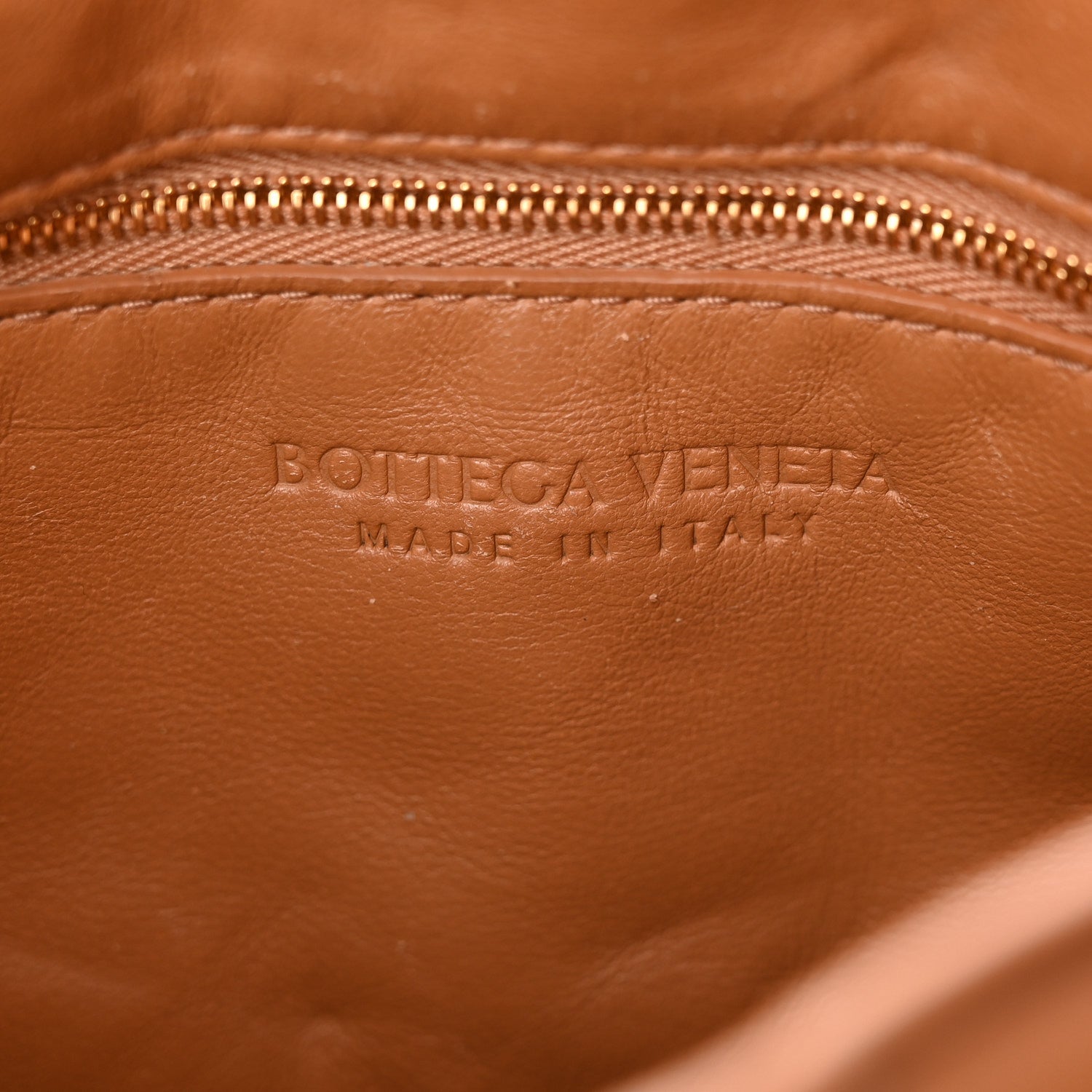 Nappa Maxi Intreccio Padded Cassette Crossbody Bag Caramel