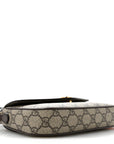 GG Supreme Monogram Textured Dollar Calfskin Web Mini Ophidia Envelope Shoulder Bag Beige Ebony New Acero