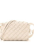 Nappa Intrecciato Candy Loop Camera Bag White