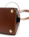 GG Supreme Monogram Calfskin Small Padlock Top Handle Bag Beige Black Cuir