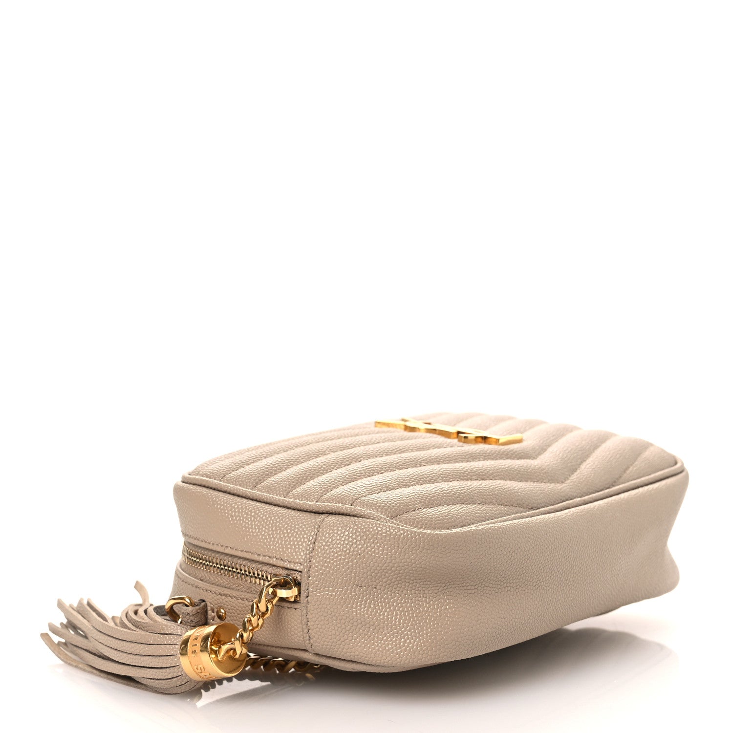 Grain De Poudre Matelasse Monogram Mini Lou Camera Bag Dark Beige